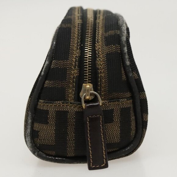 FENDI Zucca Canvas Pouch Brown Black Auth - Picture 15 of 16